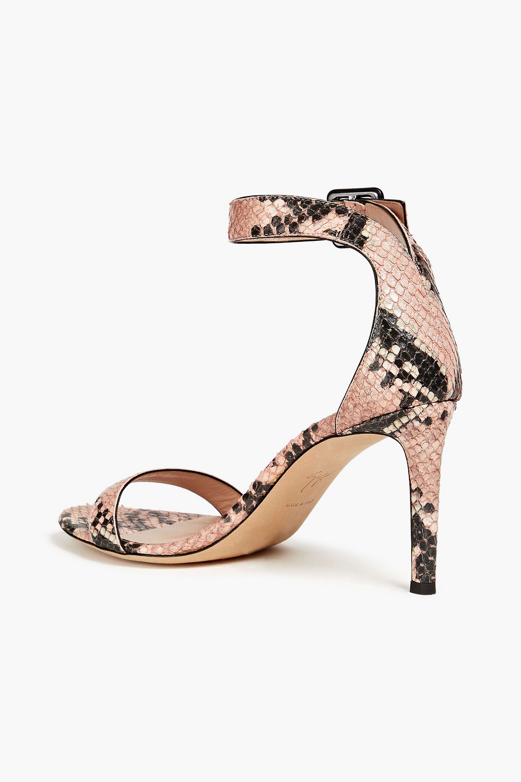 GIUSEPPE ZANOTTI Snake-effect leather sandals