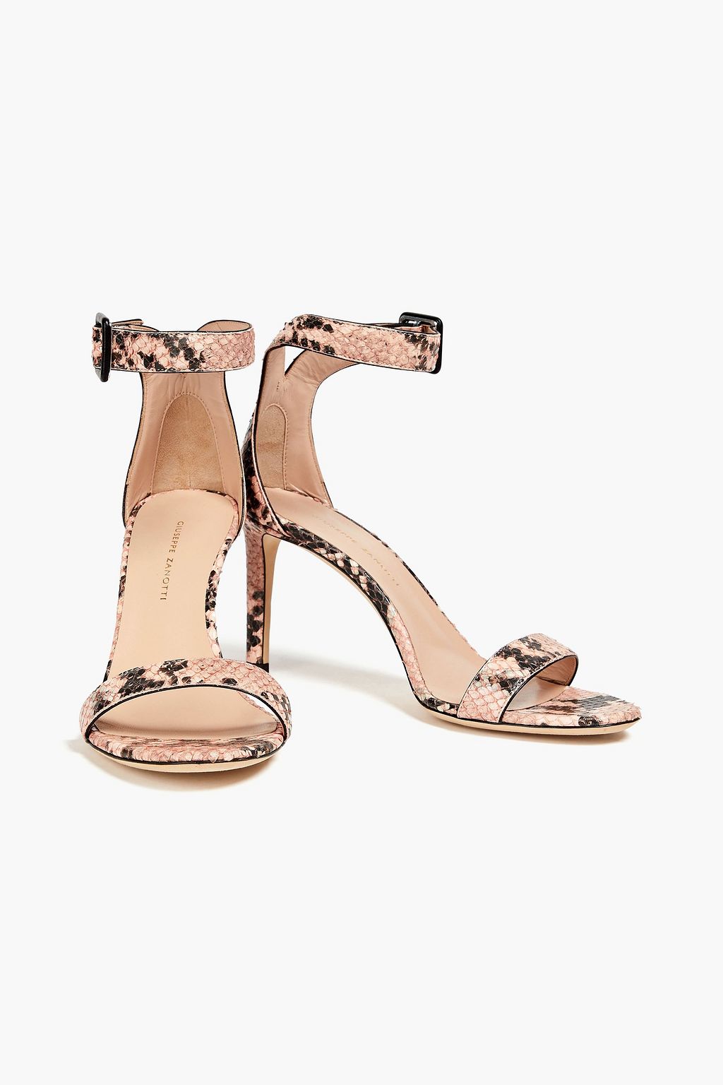 GIUSEPPE ZANOTTI Snake-effect leather sandals