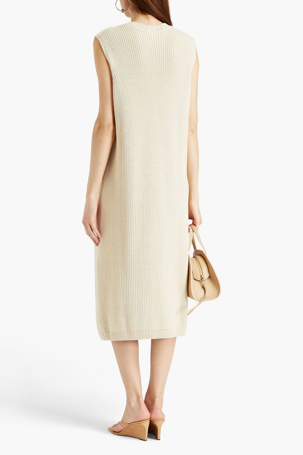 JOSEPH Dawson ribbed cotton midi dress