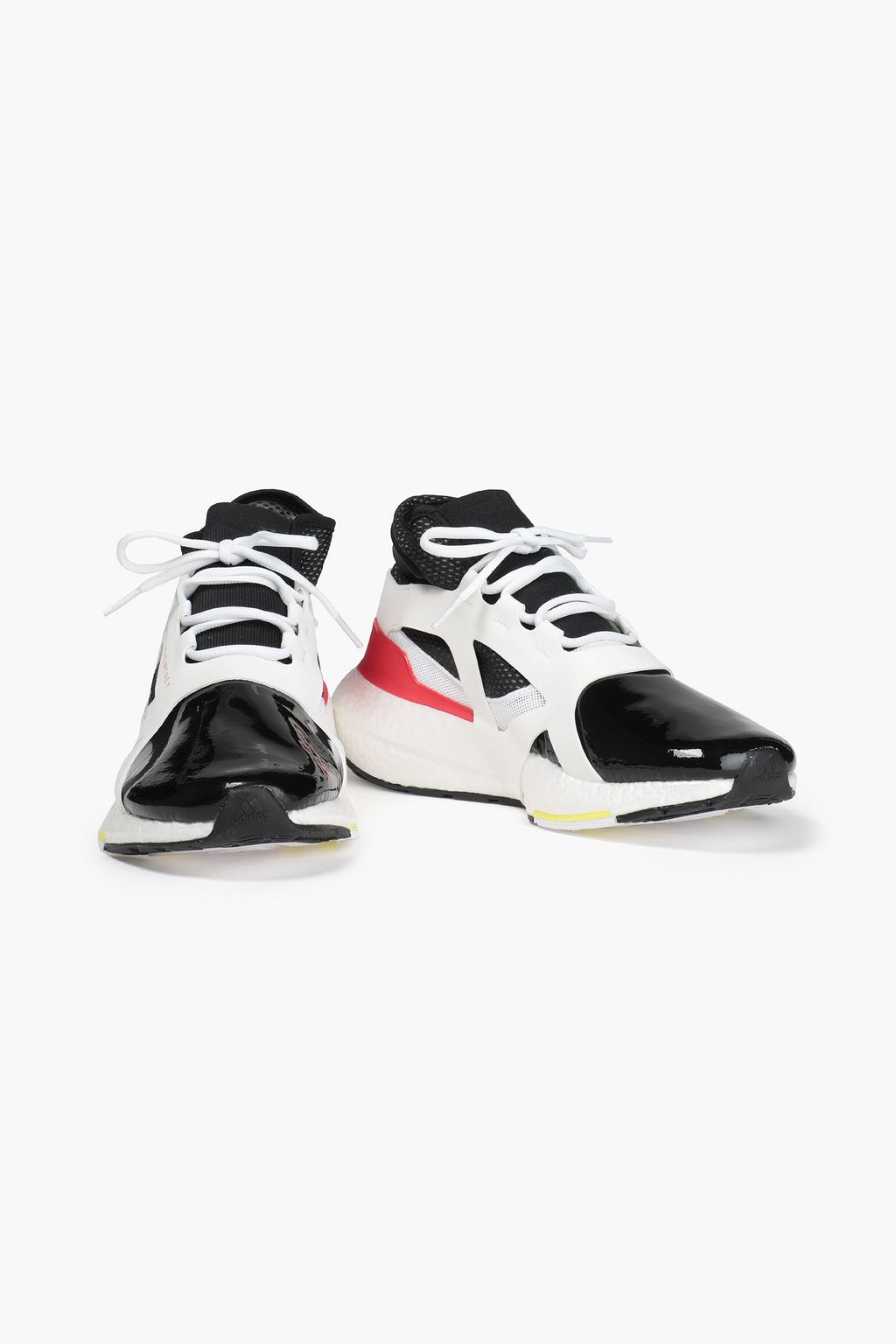 ADIDAS BY STELLA MCCARTNEY Ultraboost 21 mesh, neoprene and faux leather high-top sneakers