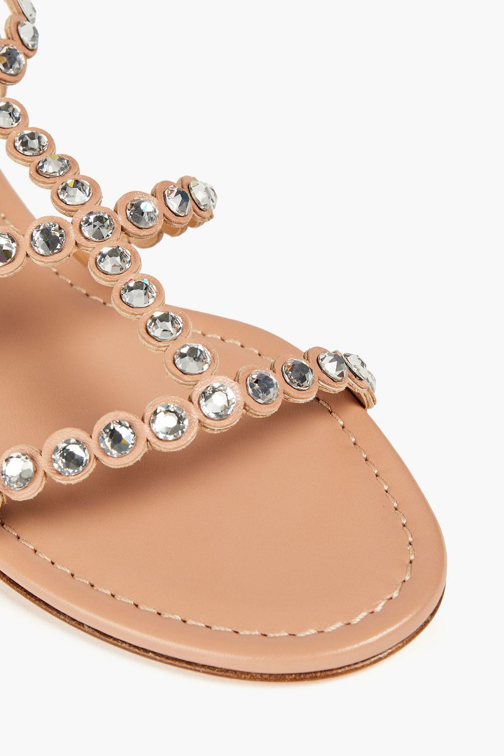 AQUAZZURA Tequila crystal-embellished suede sandals