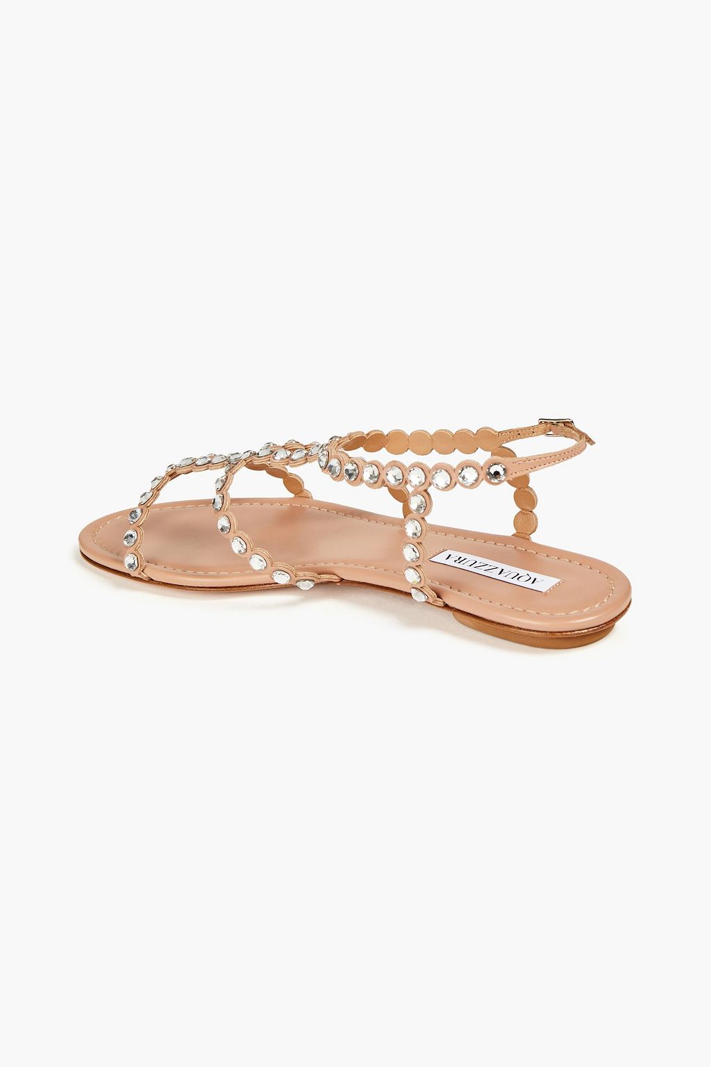 AQUAZZURA Tequila crystal-embellished suede sandals