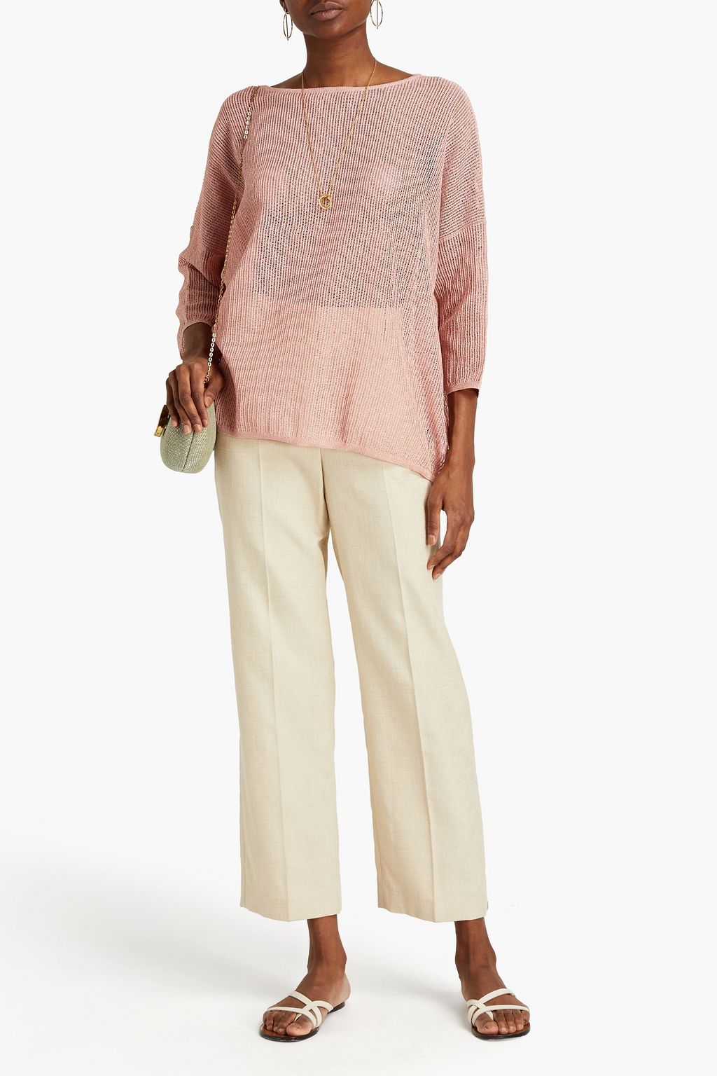 M MISSONI Metallic crochet-knit top