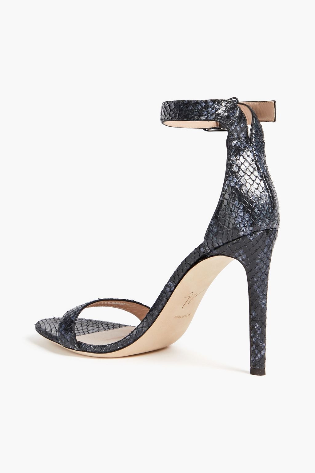 GIUSEPPE ZANOTTI Snake-effect leather sandals