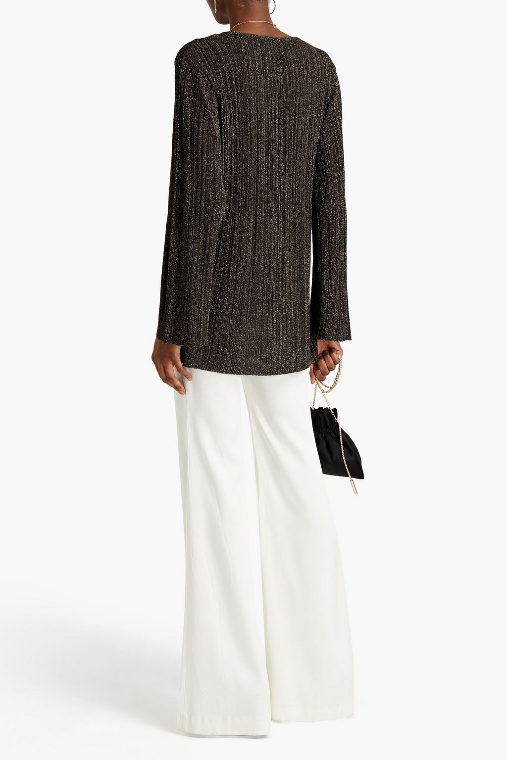 M MISSONI Metallic ribbed-knit sweater