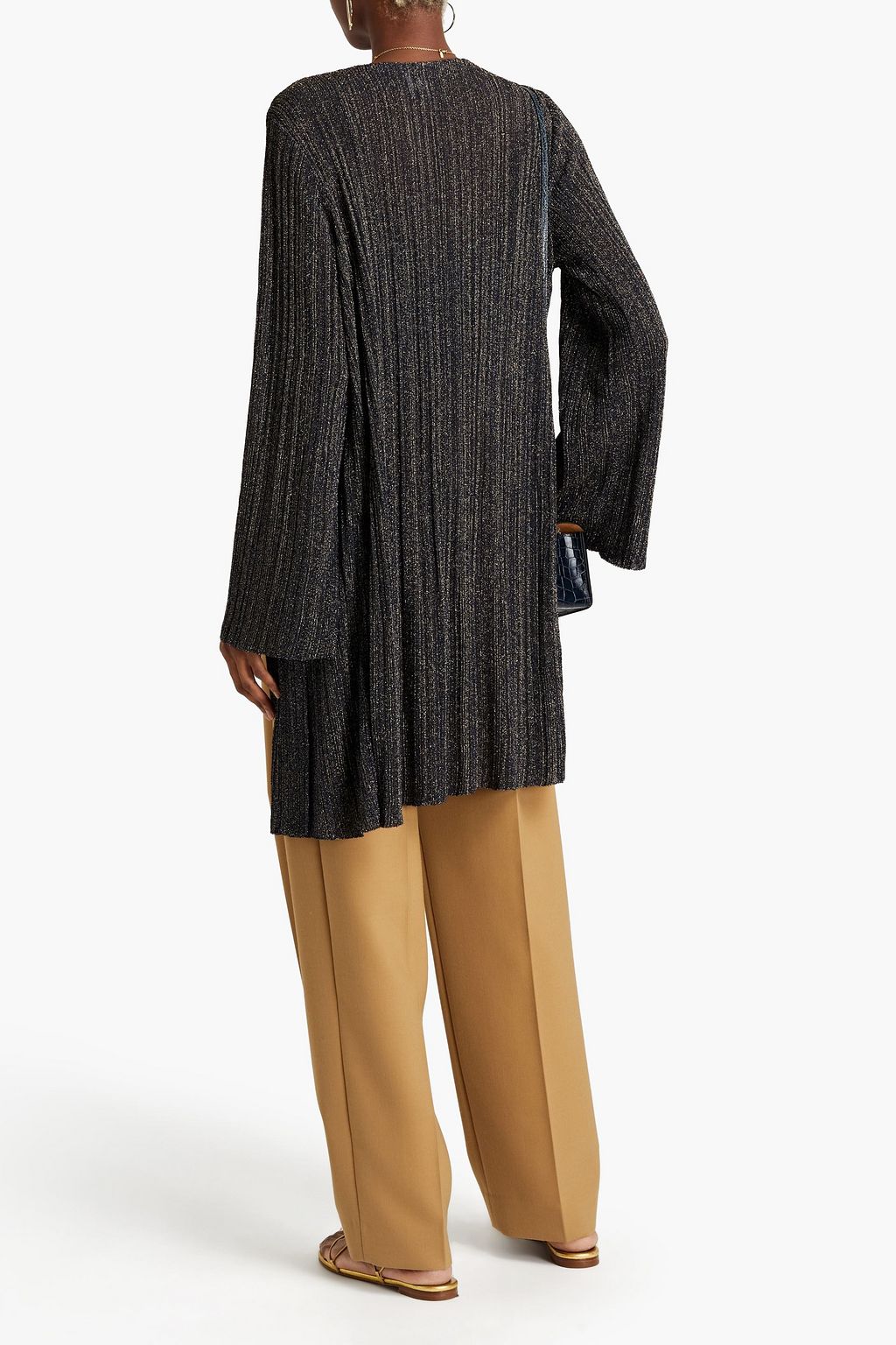 M MISSONI Metallic ribbed-knit cardigan