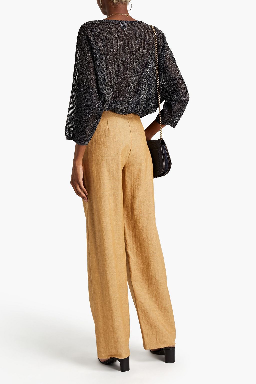 M MISSONI Metallic crochet-knit top