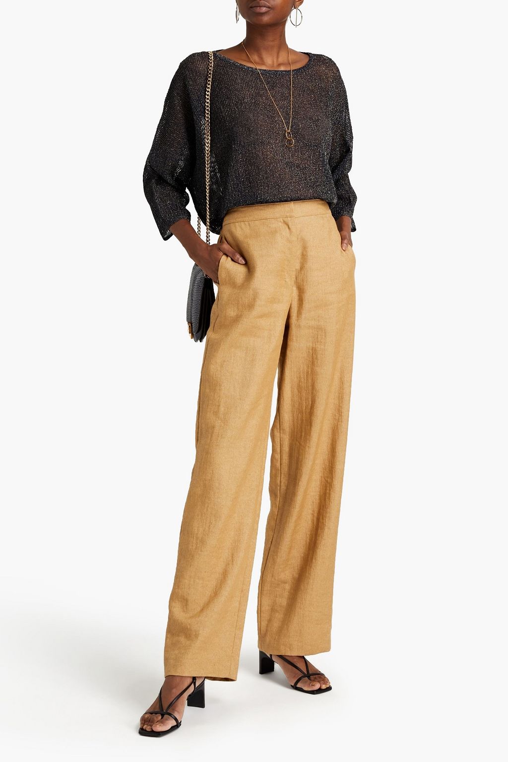 M MISSONI Metallic crochet-knit top
