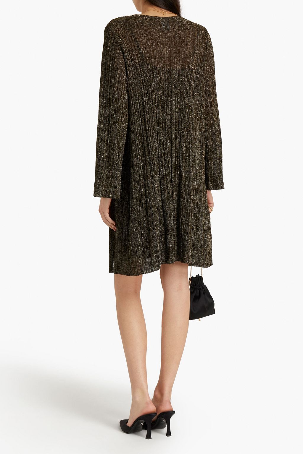 M MISSONI Metallic ribbed-knit cardigan