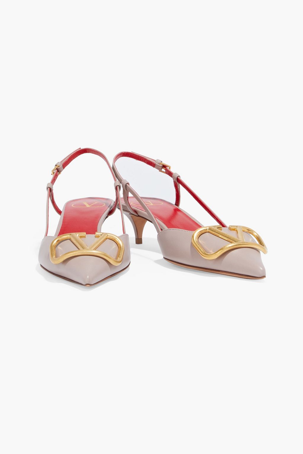 VALENTINO GARAVANI VLOGO leather slingback pumps