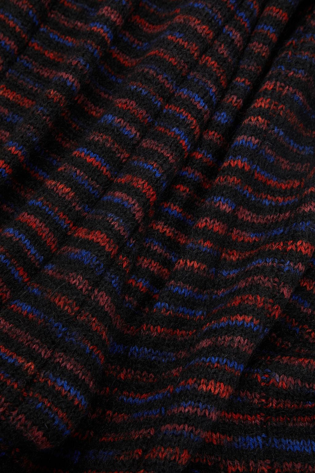 M MISSONI Fringed jacquard-knit wool and mohair-blend scarf