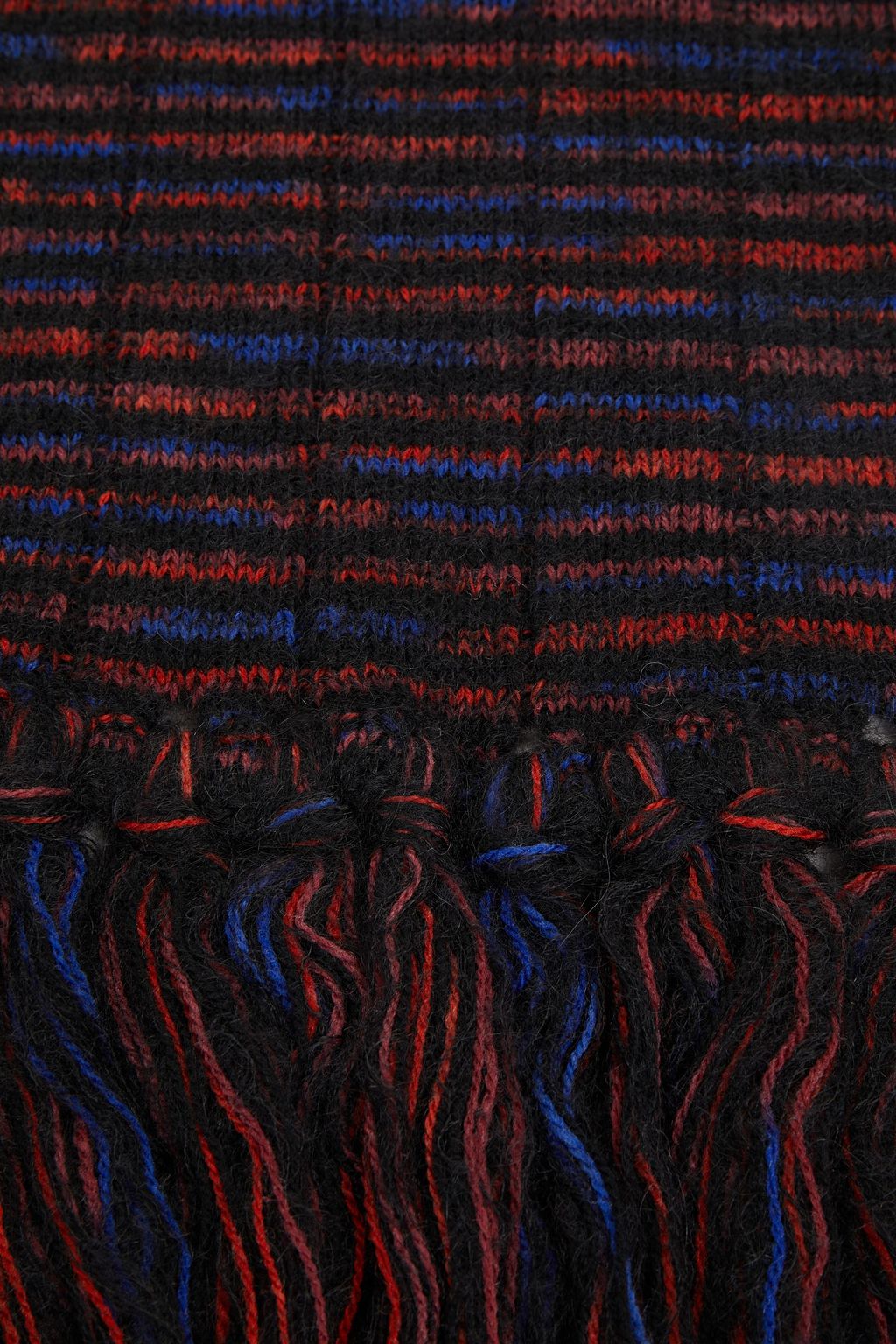 M MISSONI Fringed jacquard-knit wool and mohair-blend scarf