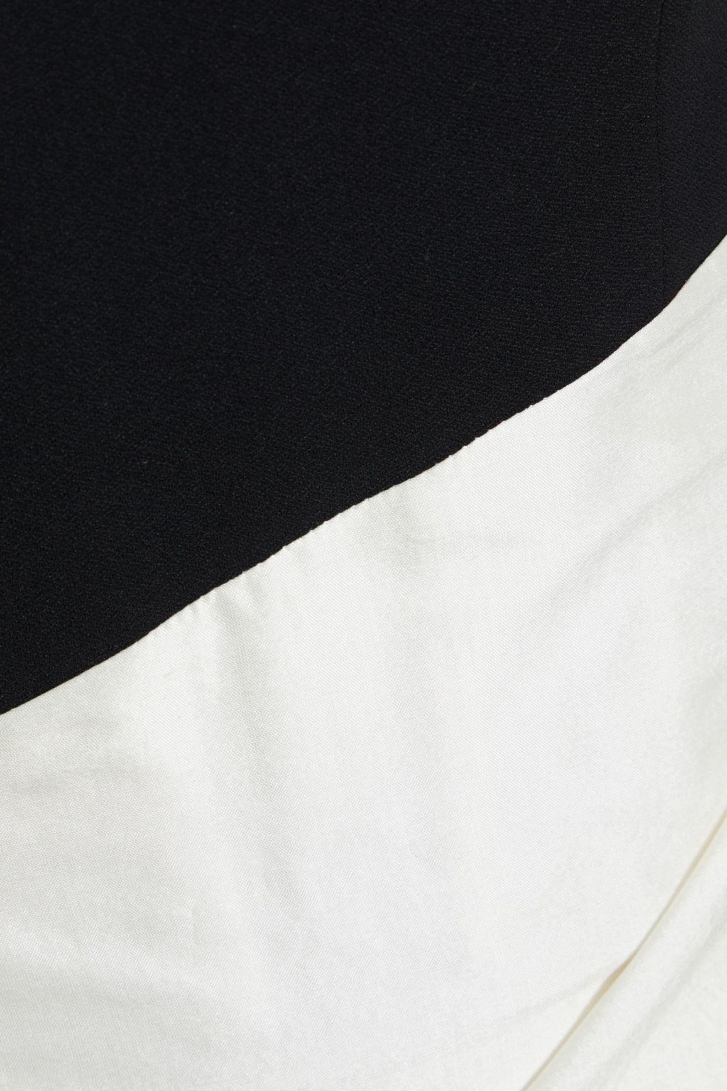 RASARIO Strapless two-tone silk-blend shantung  and crepe midi dress