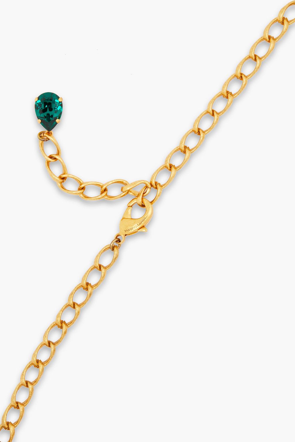 DOLCE&GABBANA Gold-tone, crystal and enamel necklace