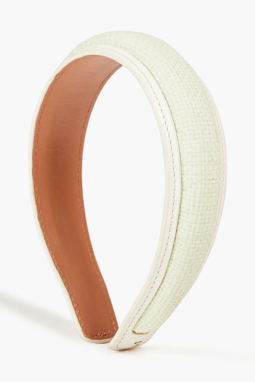 ZIMMERMANN The Lovestruck leather-trimmed raffia headband