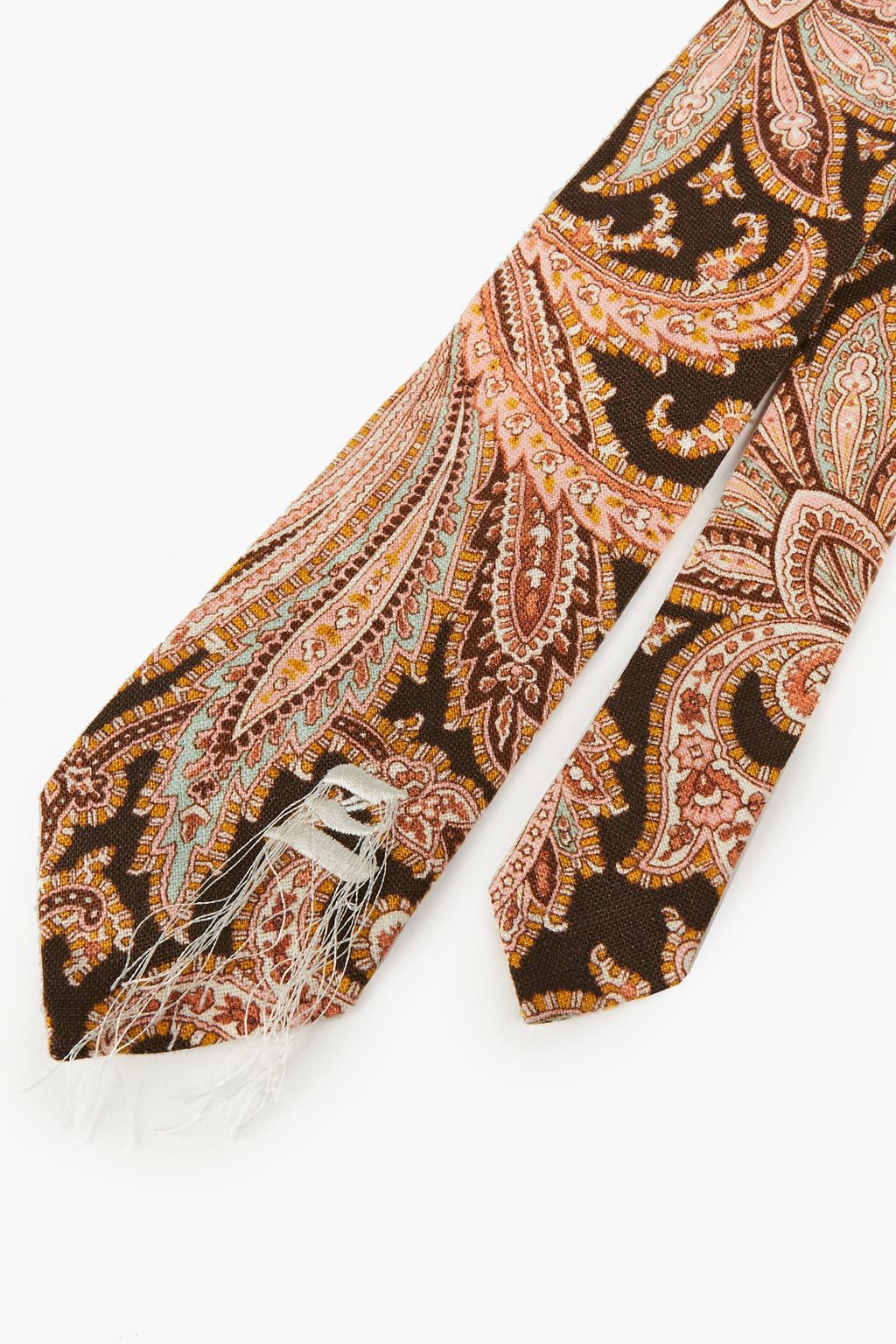 ZIMMERMANN Frayed paisley-print cotton tie
