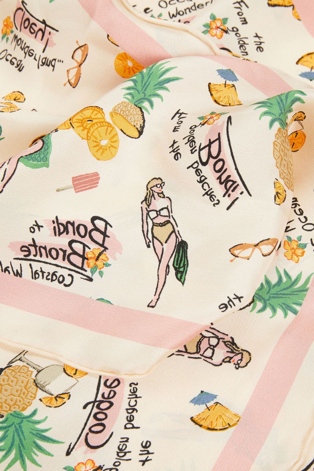 ZIMMERMANN Floral-print silk-satin twill scarf