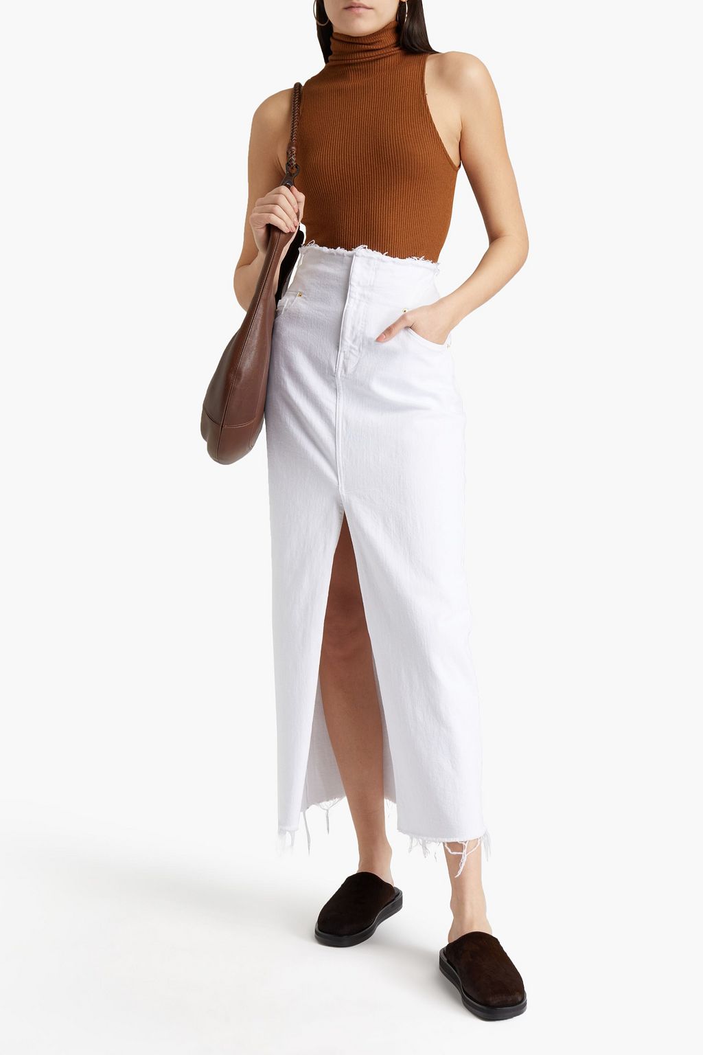 ENZA COSTA Ribbed modal-blend top