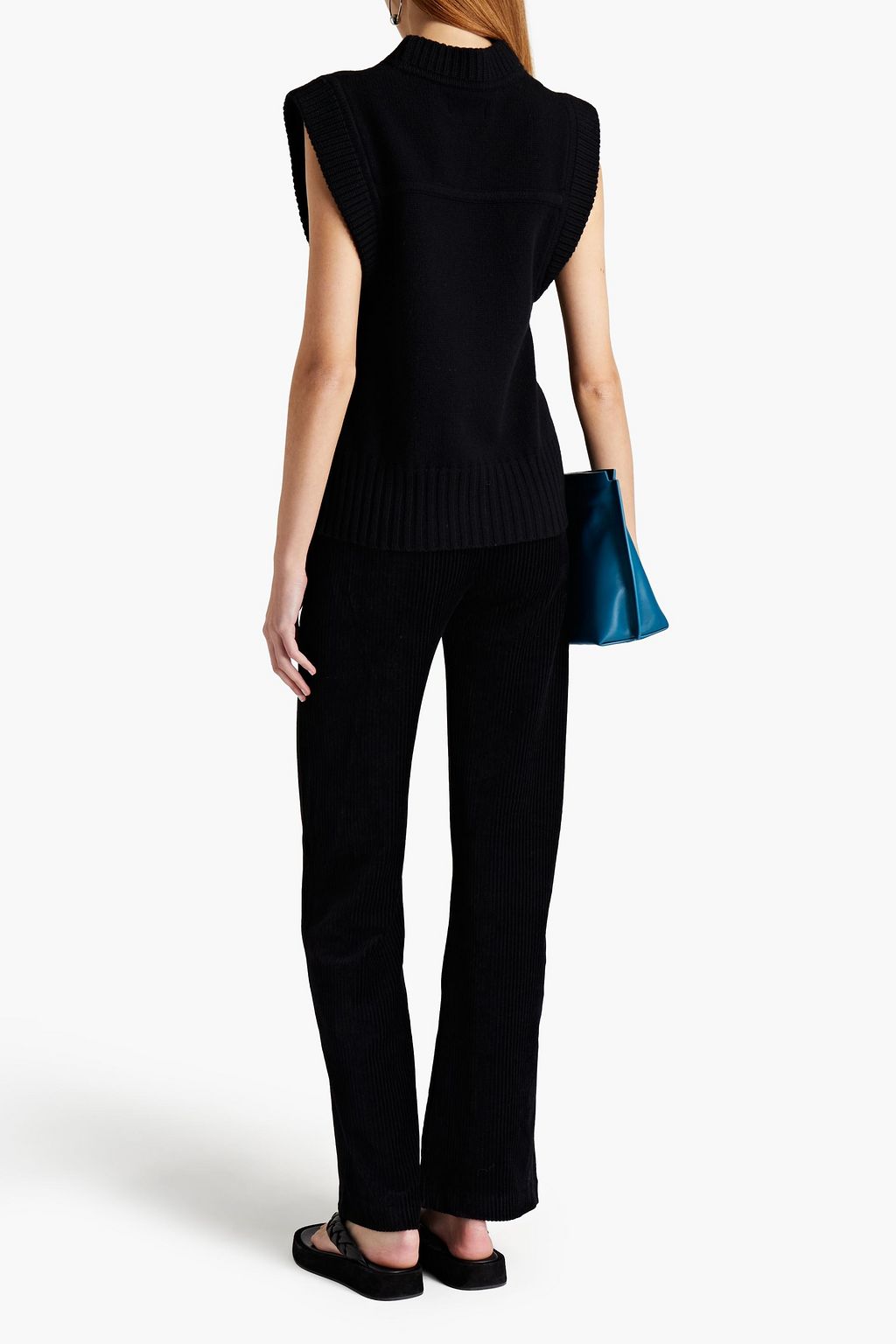 MAJESTIC FILATURES Ribbed cotton-blend velvet straight-leg pants