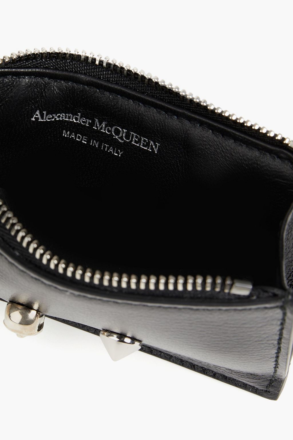 MCQUEEN Embellished textured-leather wallet