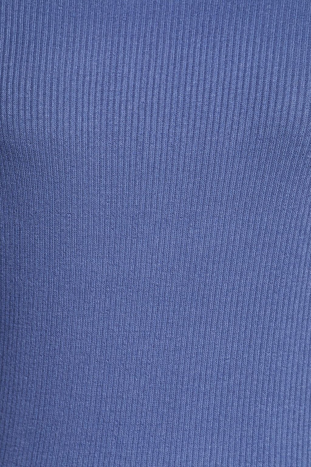 ENZA COSTA Off-the-shoulder ribbed Modal-blend sweater