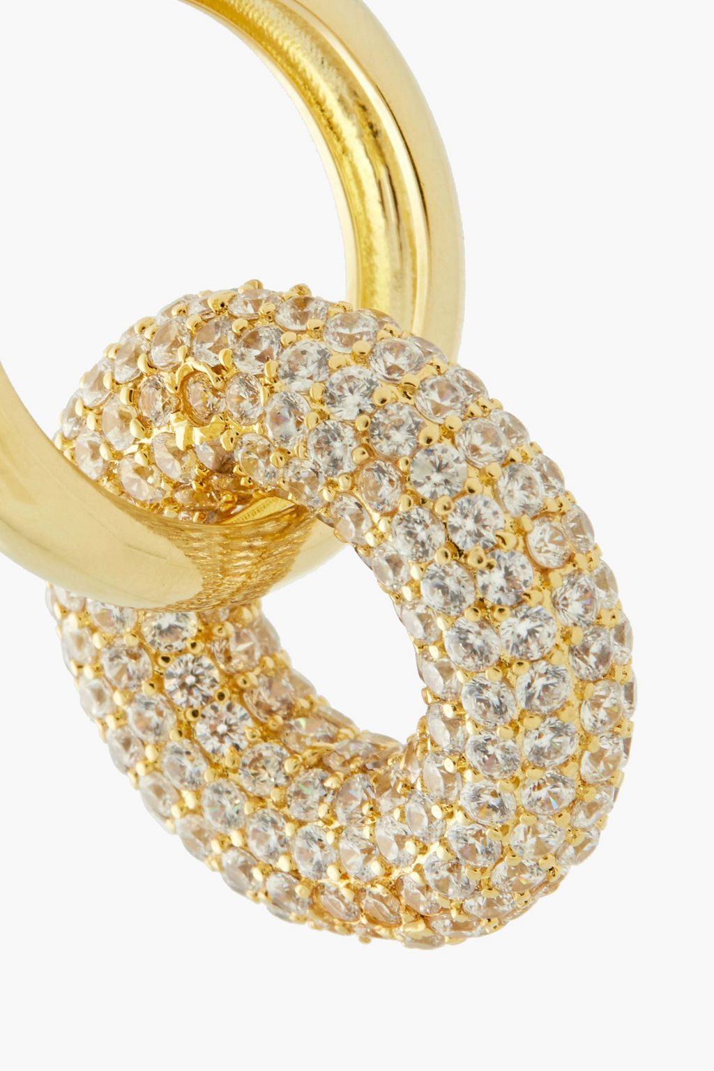 CZ BY KENNETH JAY LANE Gold-tone crystal hoop earrings
