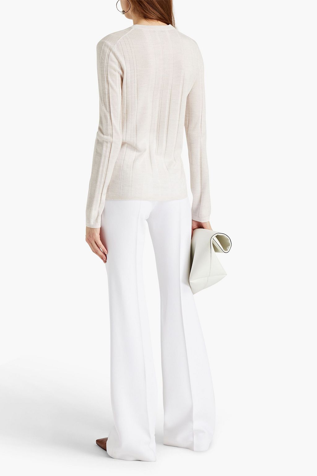 JOSEPH Ribbed merino wool-blend sweater