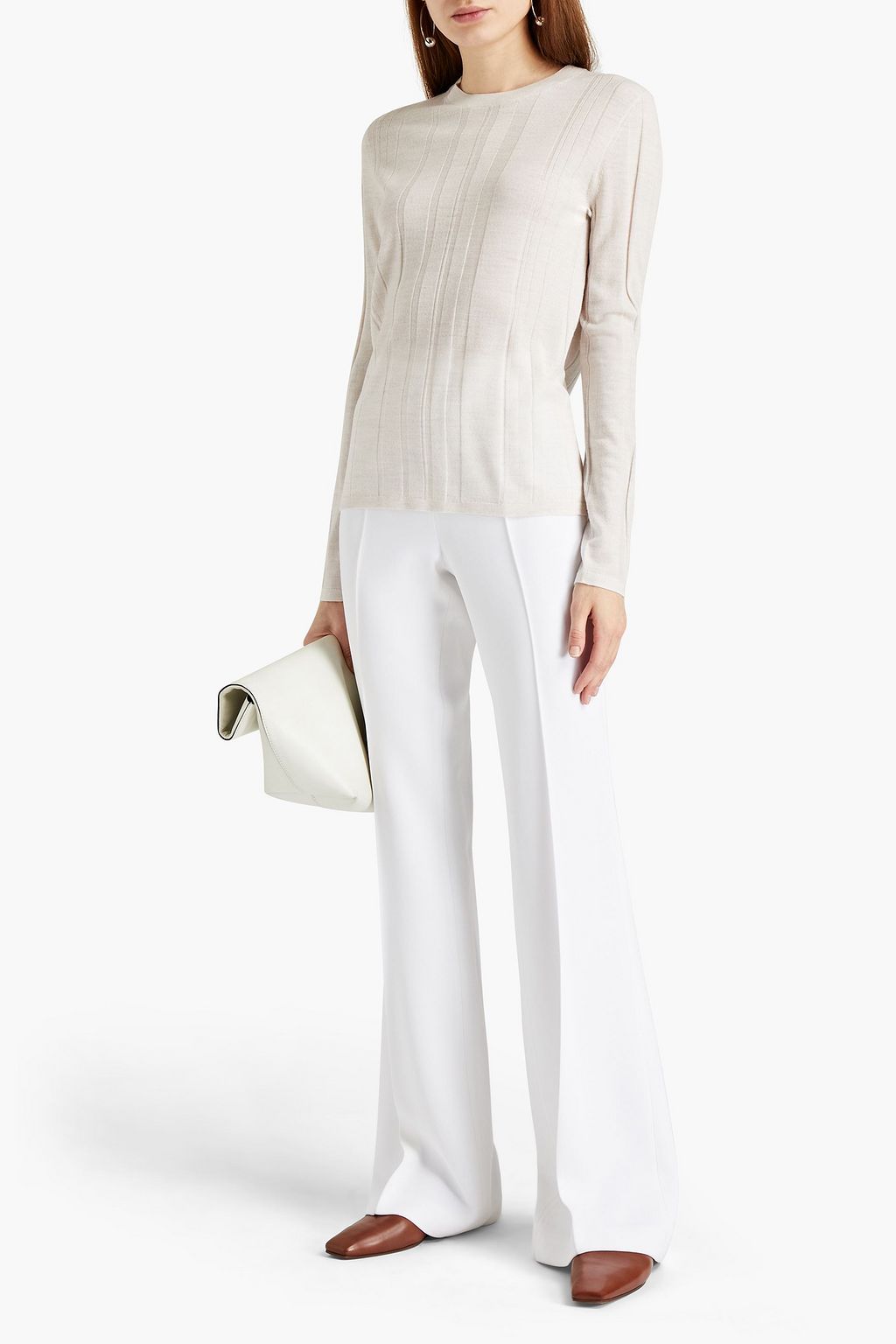 JOSEPH Ribbed merino wool-blend sweater