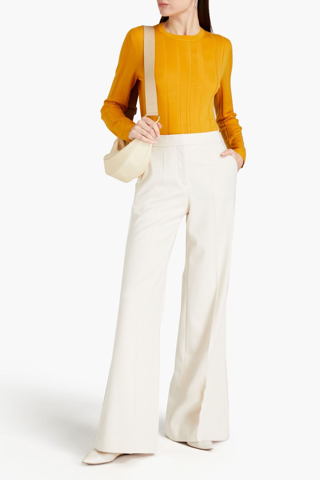 JOSEPH Ribbed merino wool-blend sweater