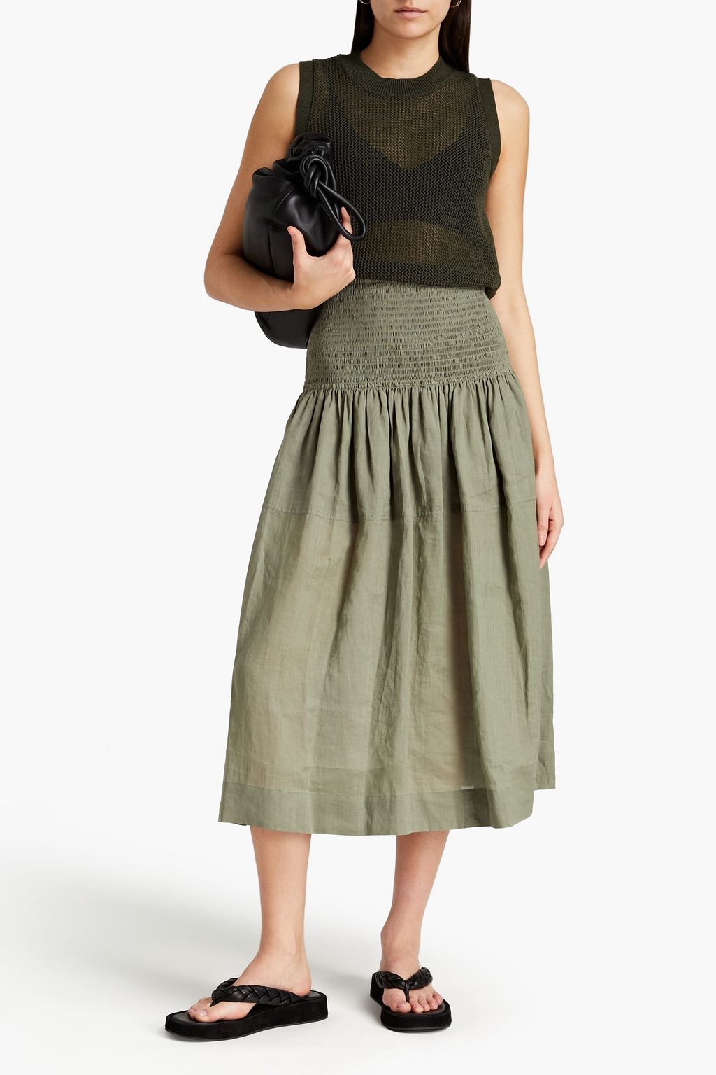 JOSEPH Open-knit cotton top
