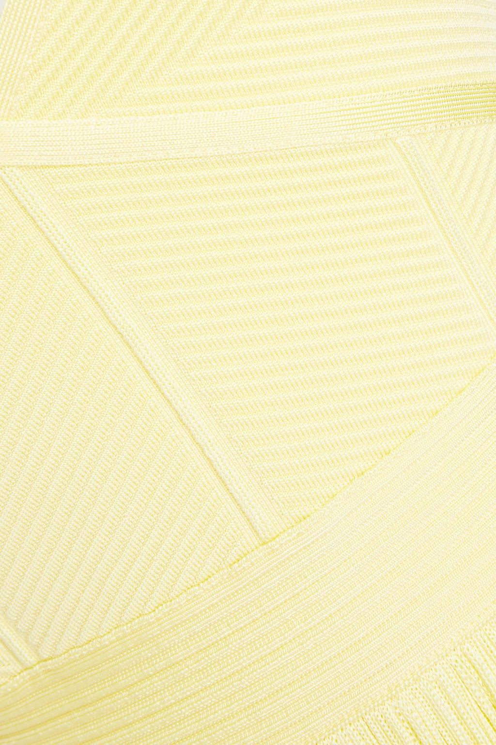 HERVÉ LÉGER Fringed bandage midi dress