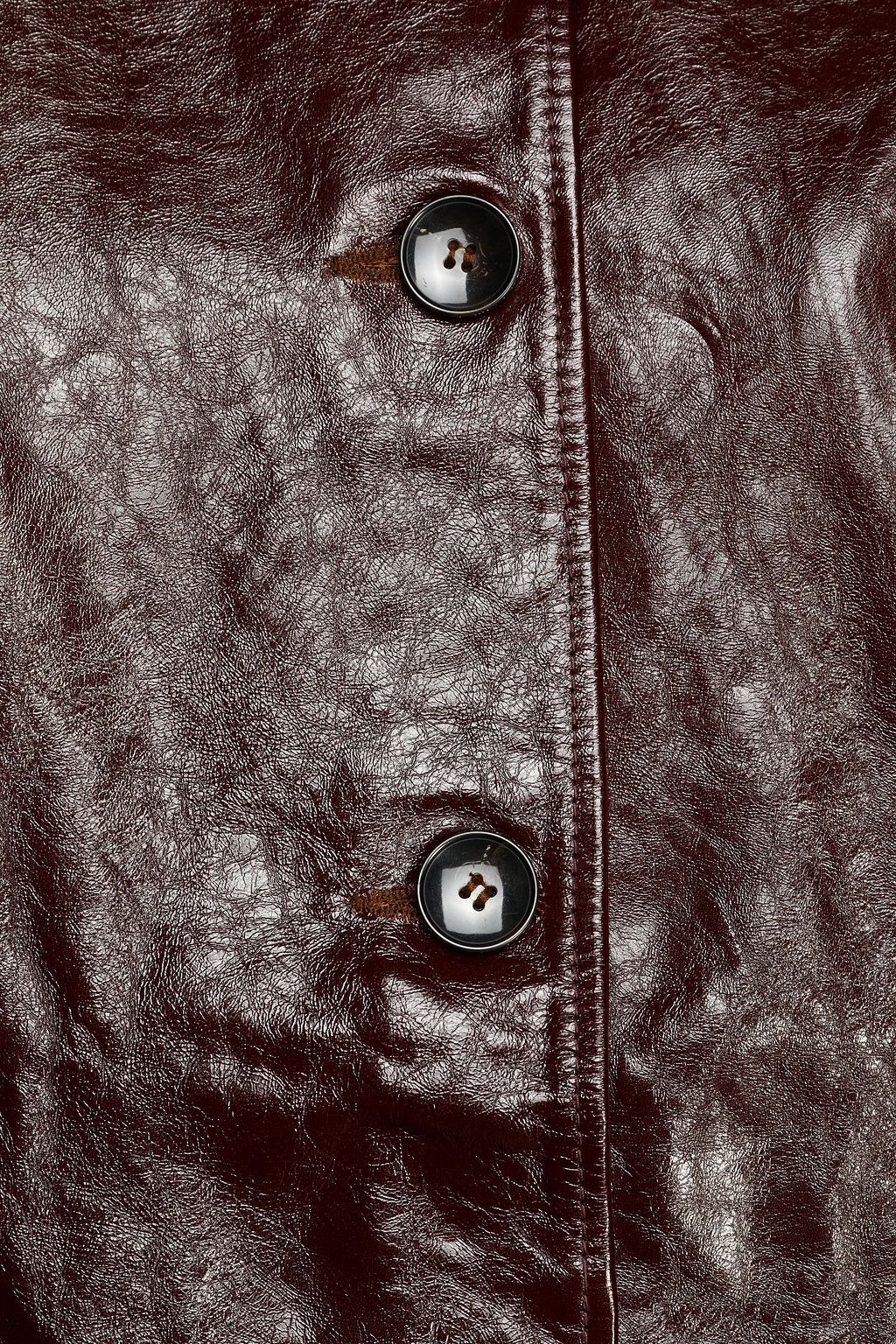 OFFICINE GÉNÉRALE Estelle cracked leather coat