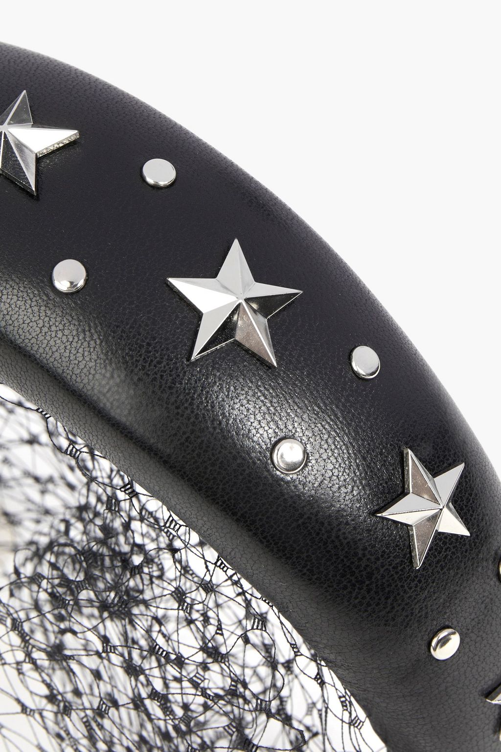 RED(V) Studded leather veil