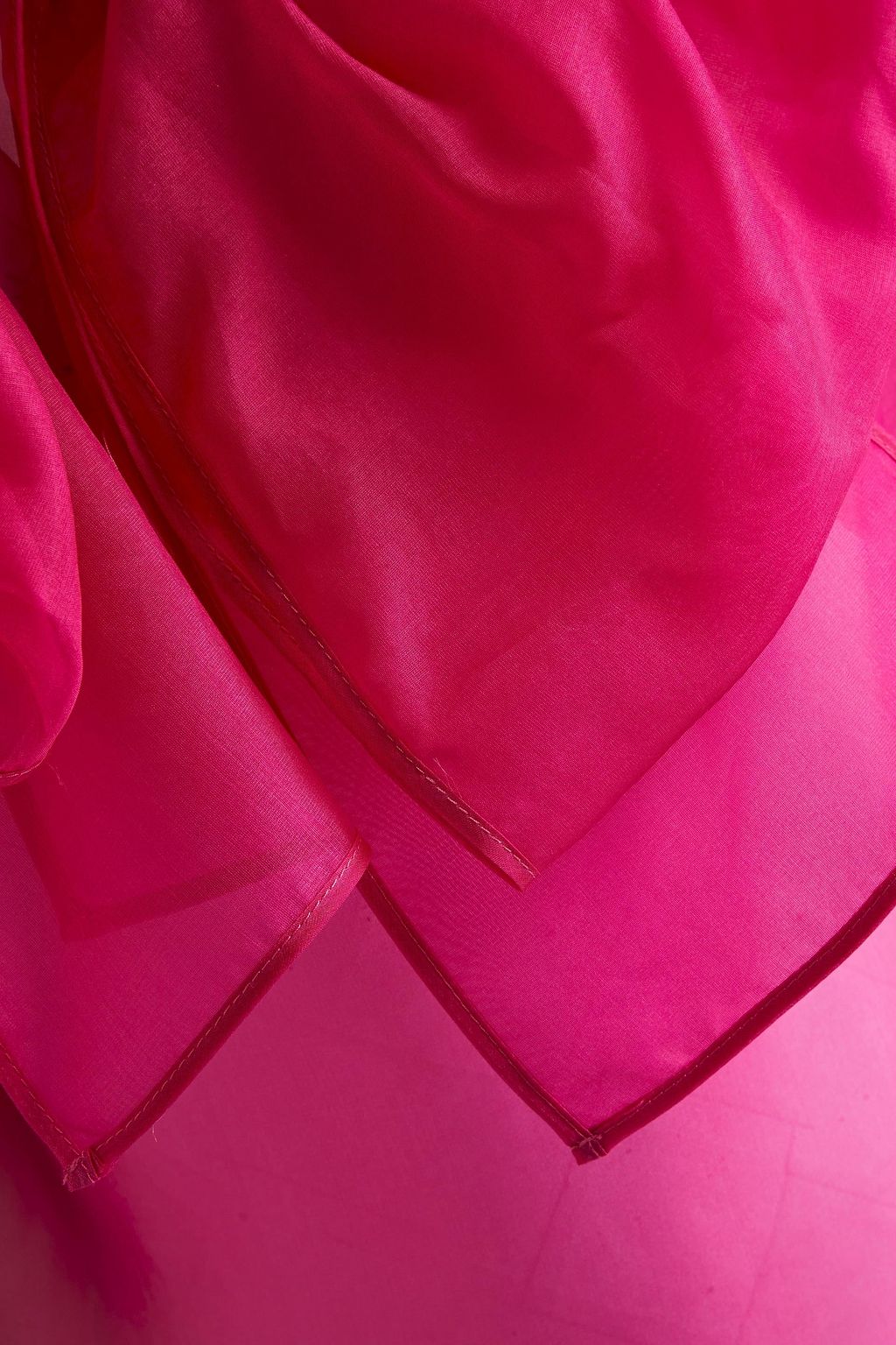 MSGM Bow-embellished silk-organza top