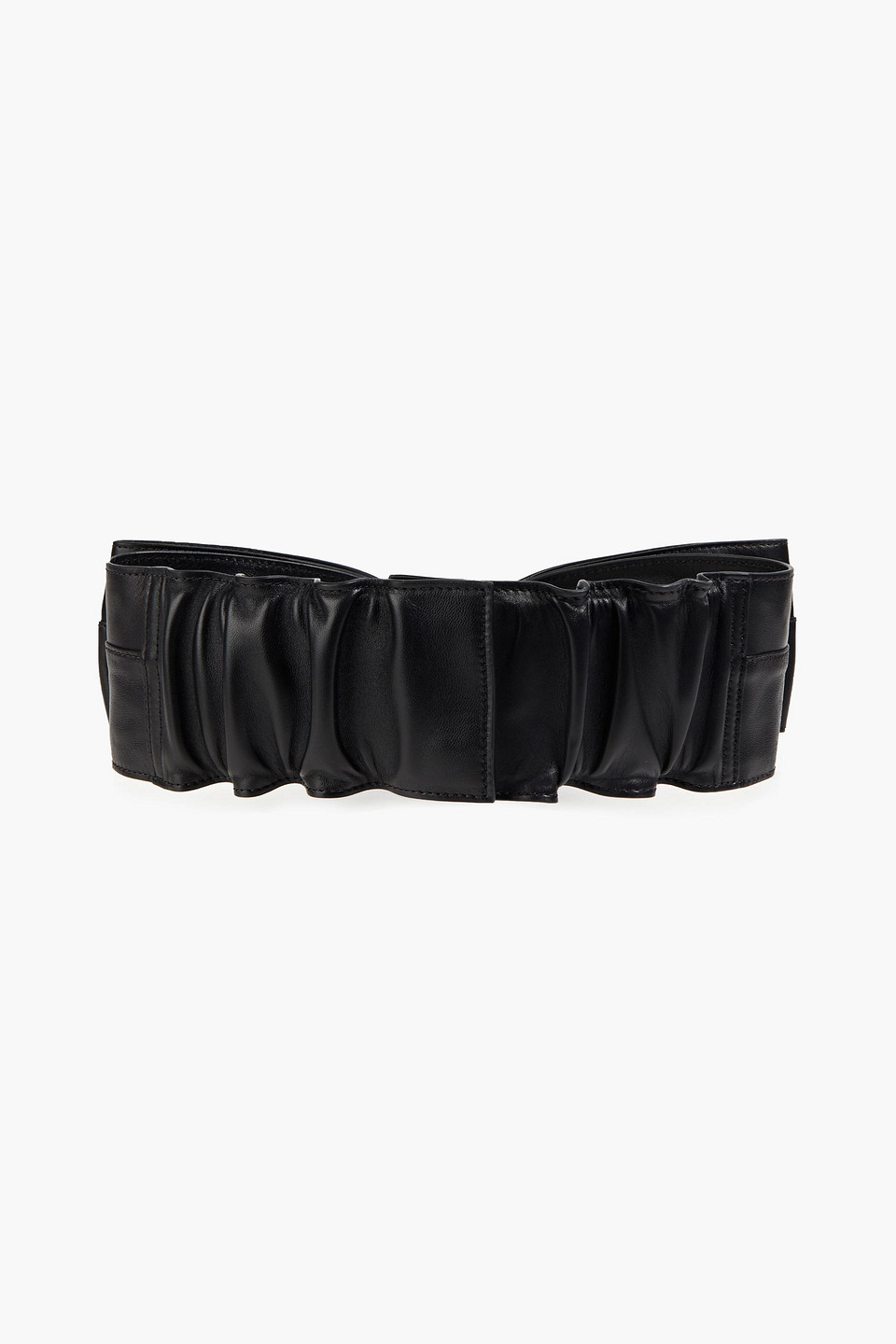Redv Bow-embellished Leather Belt In Black
