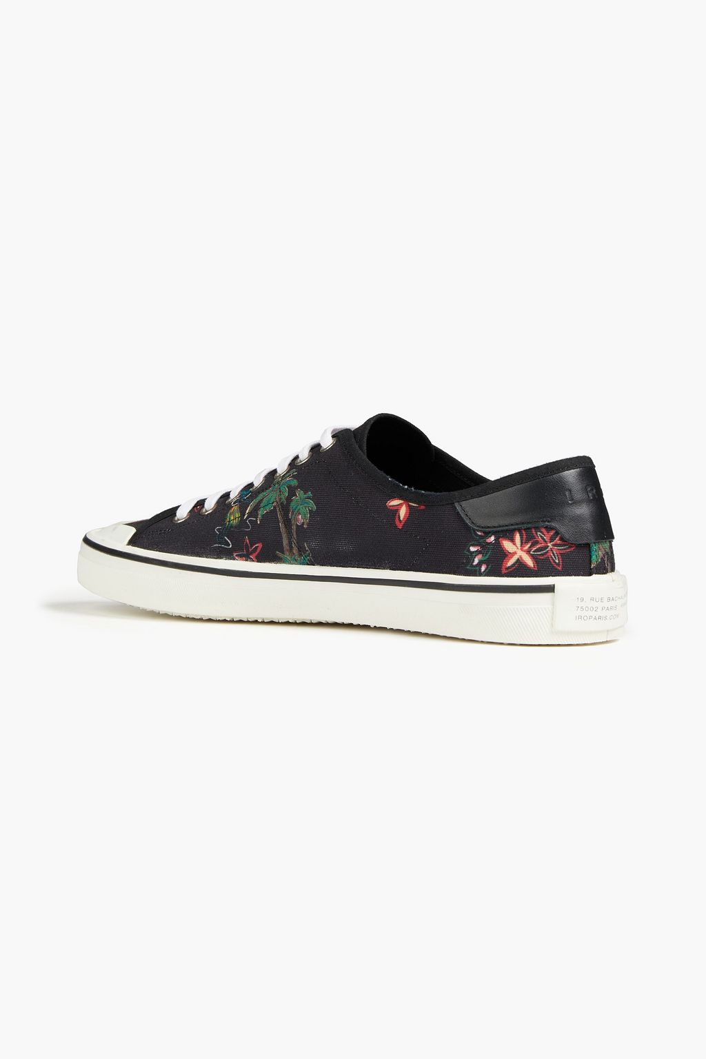 IRO Royam leather-trimmed printed canvas sneakers