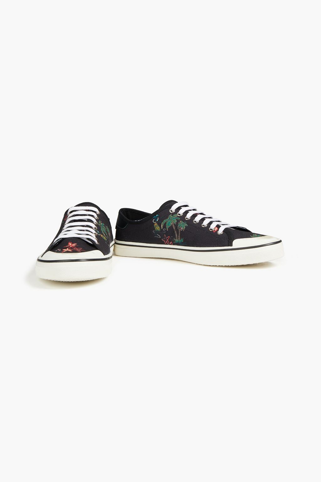 IRO Royam leather-trimmed printed canvas sneakers