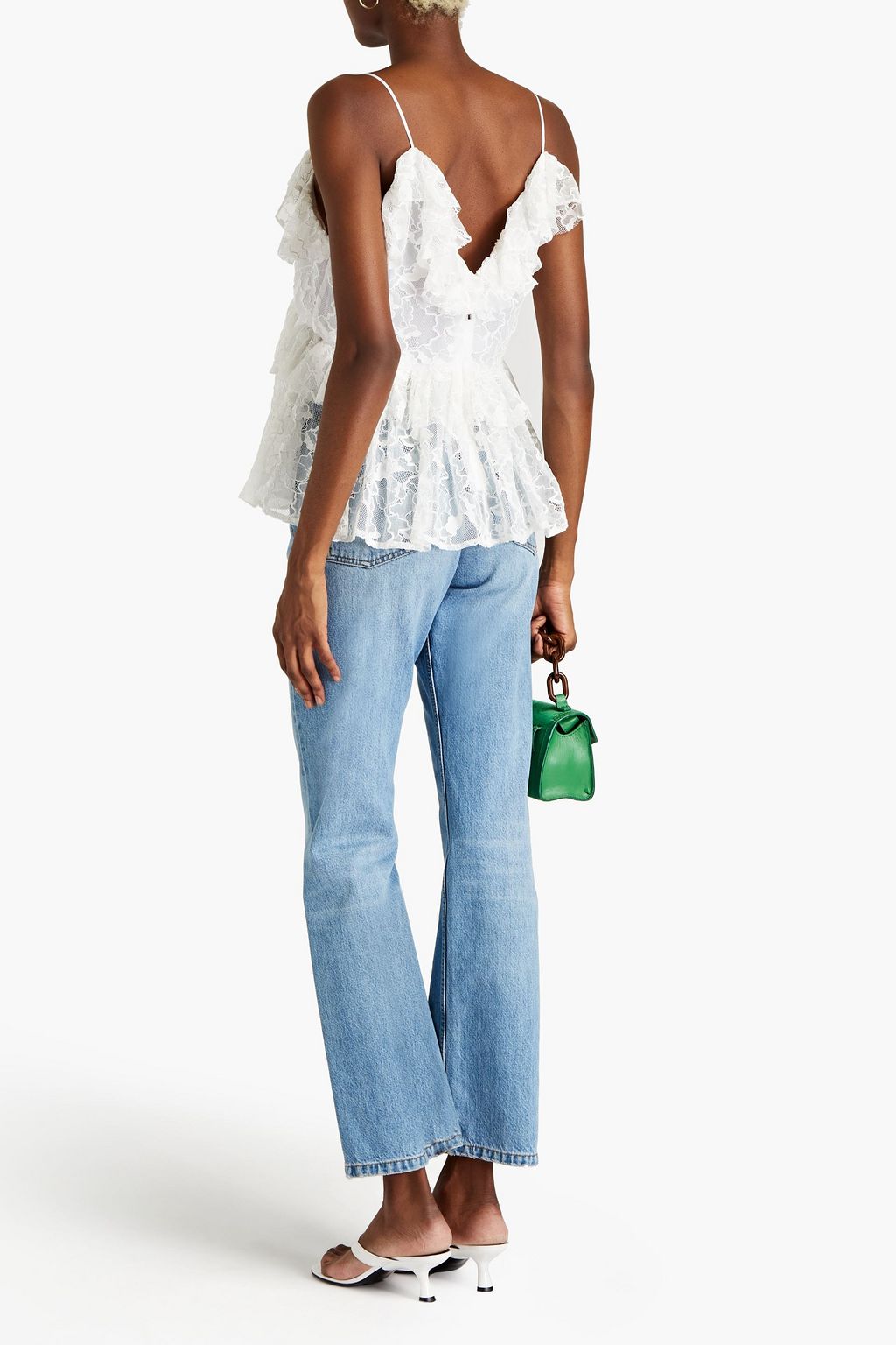 MSGM Ruffled lace top