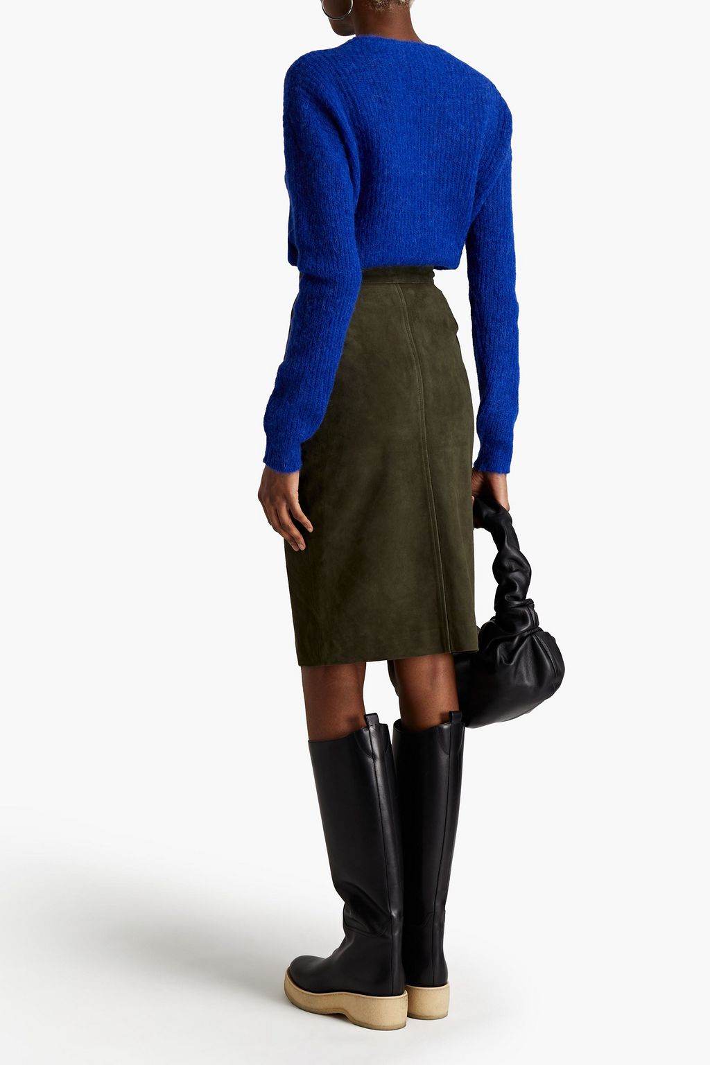 OFFICINE GÉNÉRALE Flora suede skirt