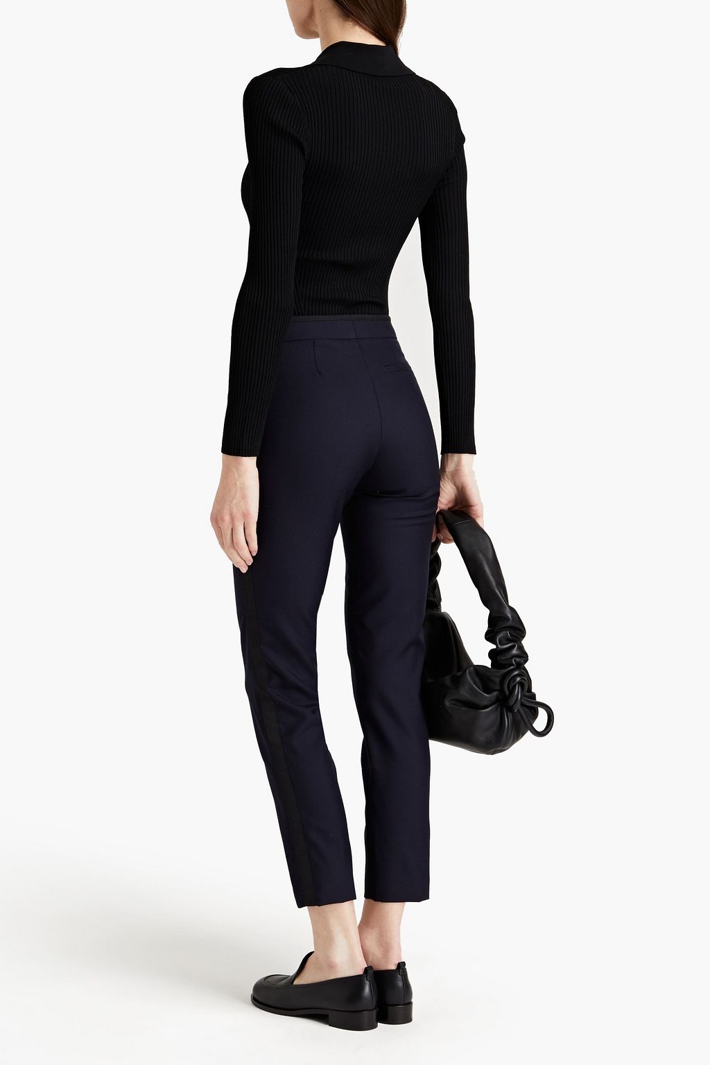 OFFICINE GÉNÉRALE Zoe wool-crepe slim-leg pants