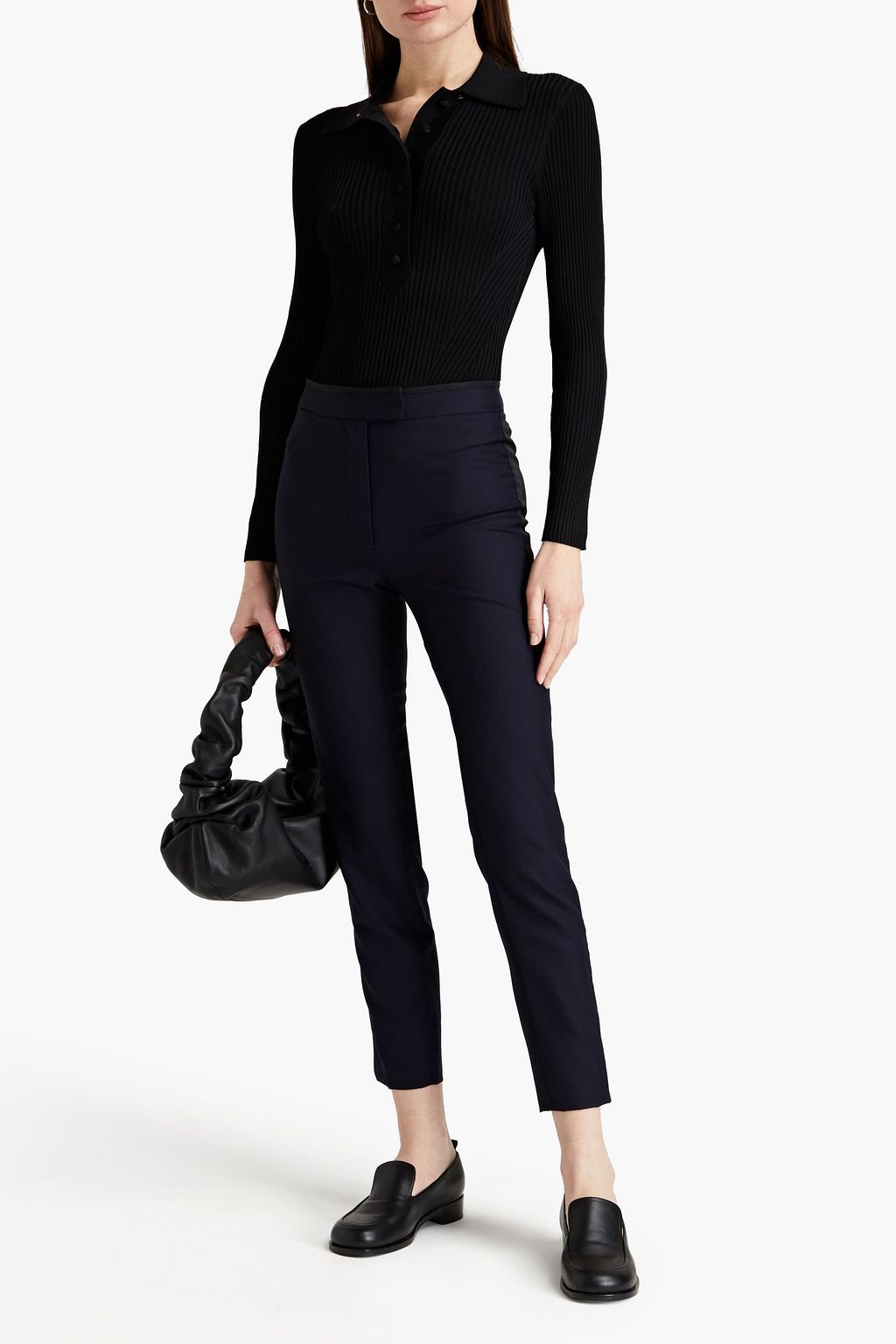 OFFICINE GÉNÉRALE Zoe wool-crepe slim-leg pants