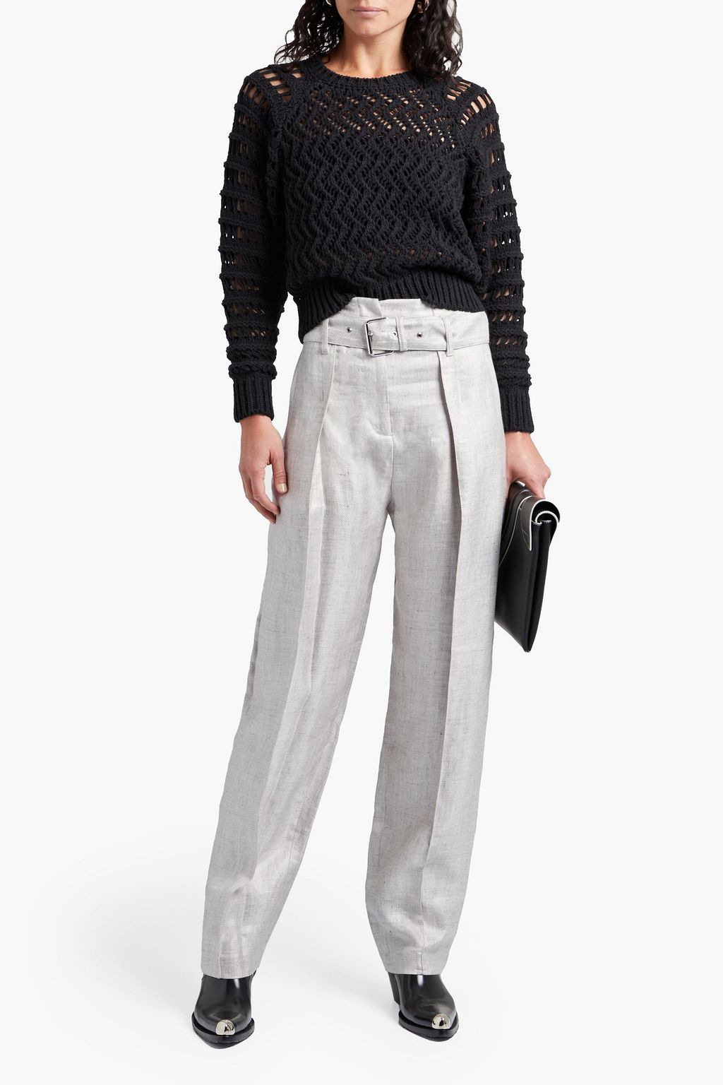 IRO Navaja linen-blend twill tapered pants | Sale up to 70% off | THE ...