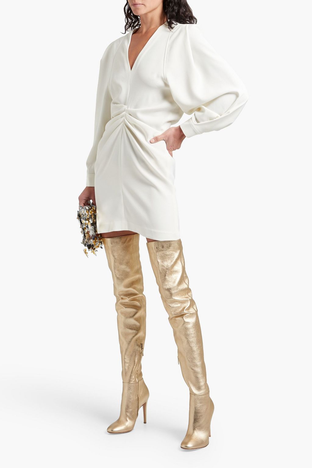 IRO Jaden ruched crepe mini dress
