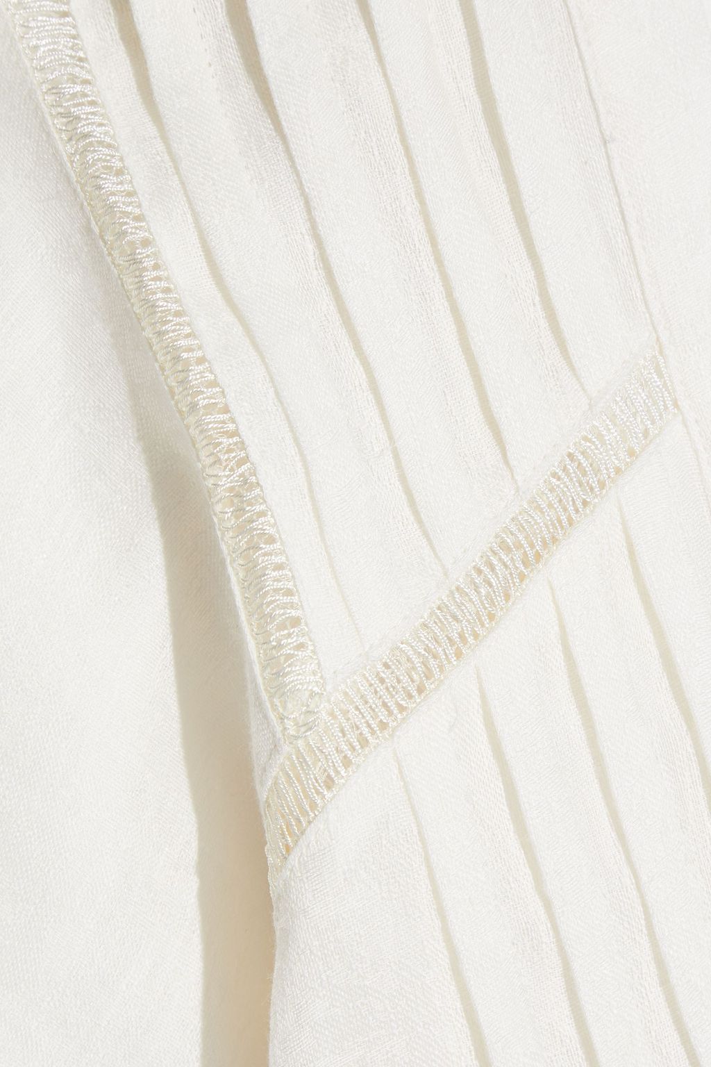 IRO Balco frayed pleated linen and TENCEL™-blend mini dress