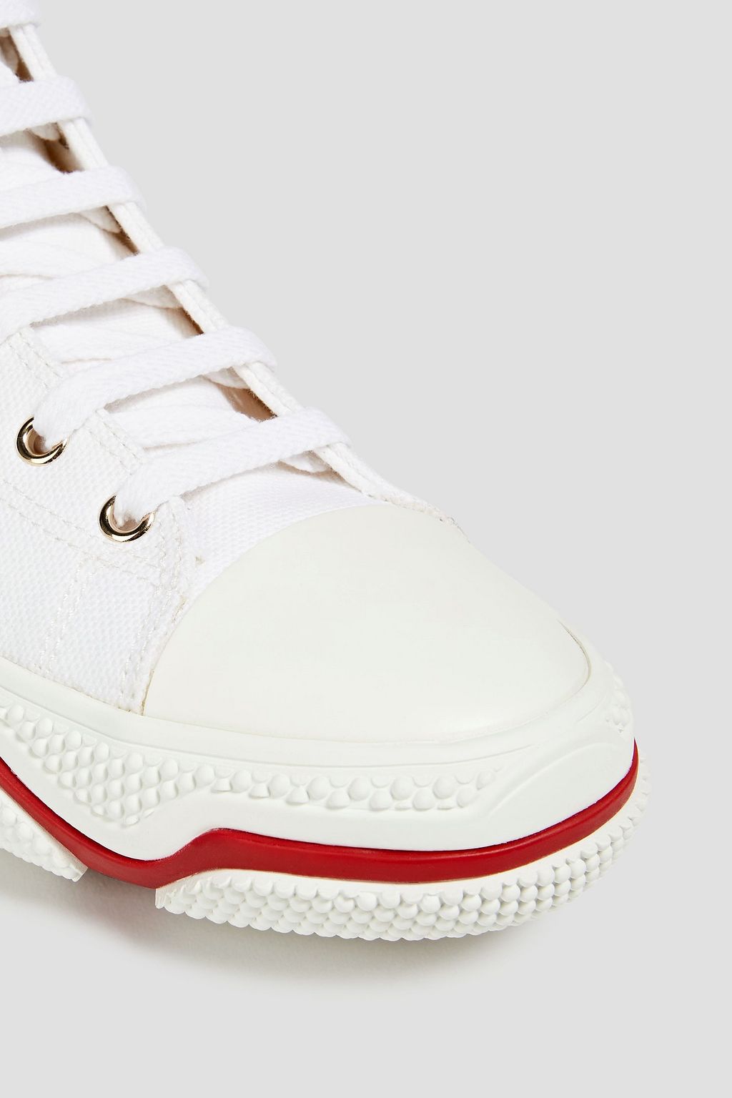 RED(V) Logo-print canvas high-top sneakers