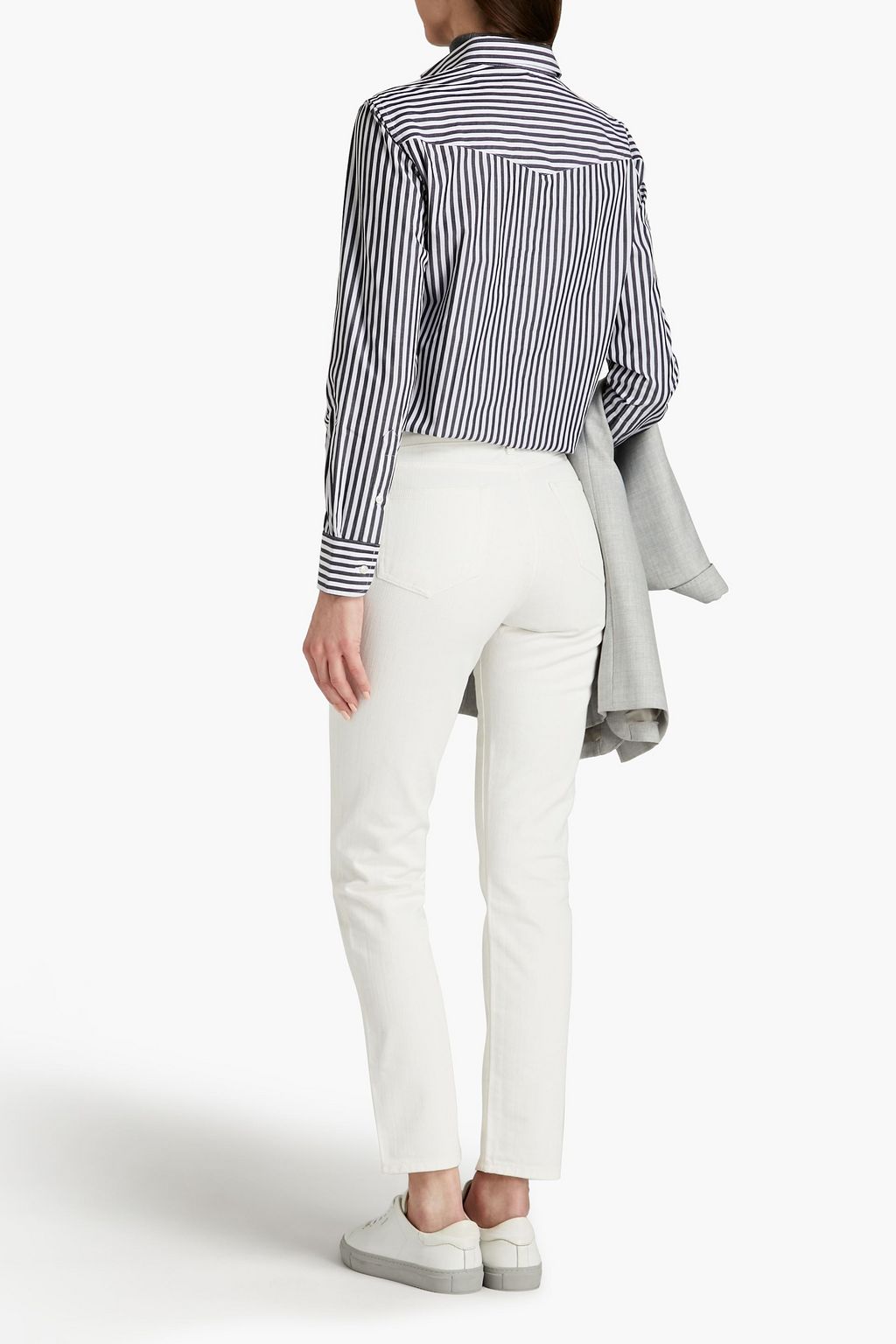 OFFICINE GÉNÉRALE Gaelle striped cotton-poplin shirt