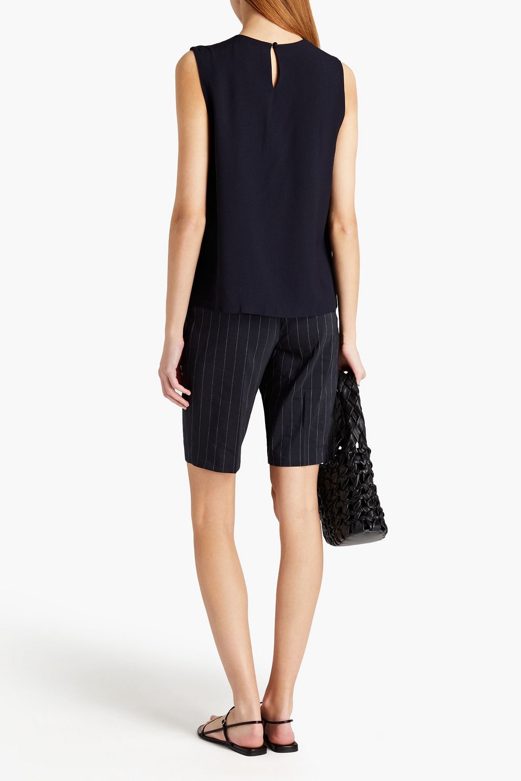 OFFICINE GÉNÉRALE Alicia cutout draped crepon top