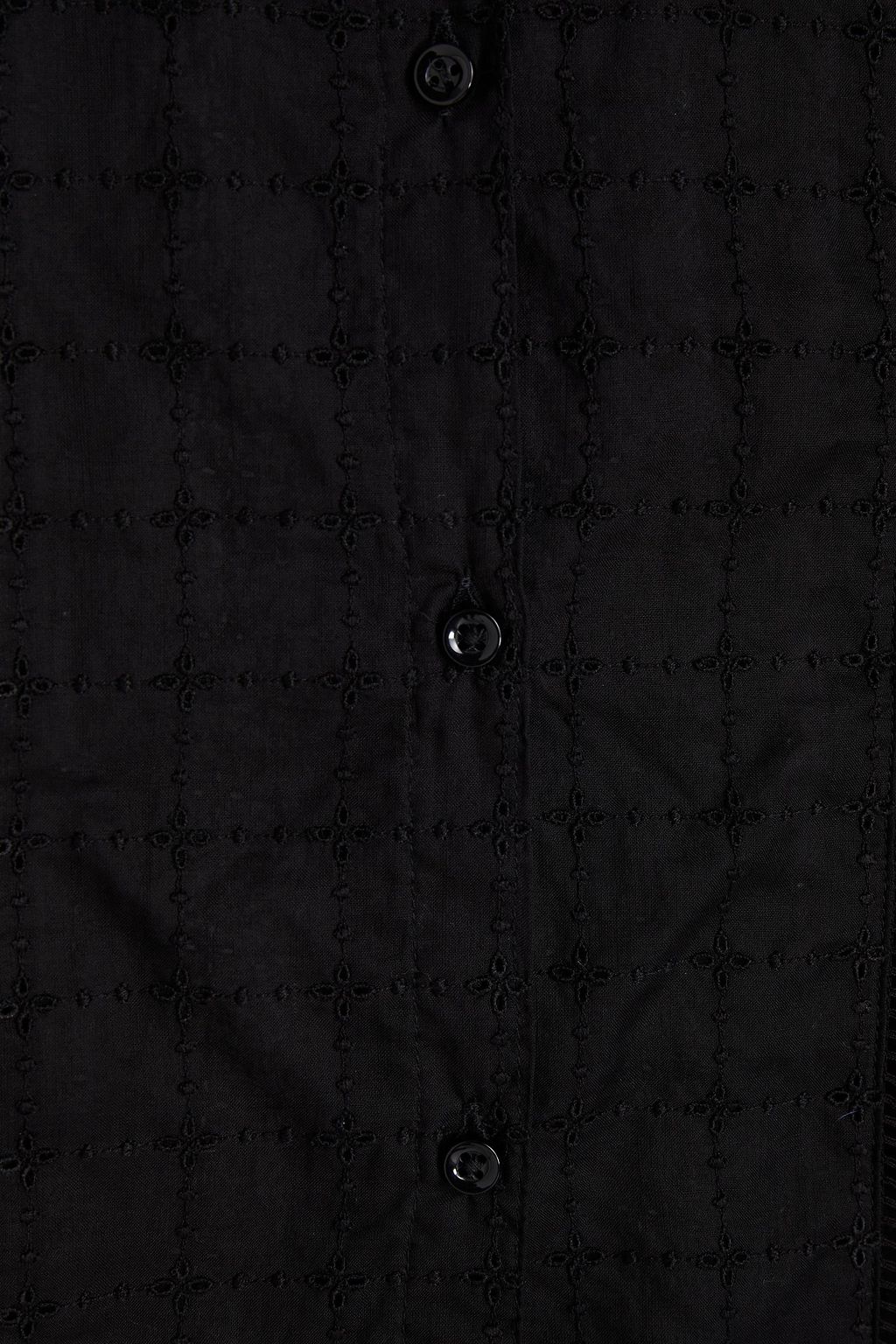OFFICINE GÉNÉRALE Jenny lace-trimmed broderie anglaise cotton-blend blouse