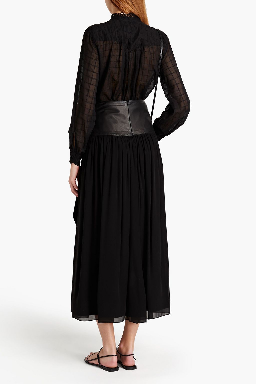 OFFICINE GÉNÉRALE Jenny lace-trimmed broderie anglaise cotton-blend blouse