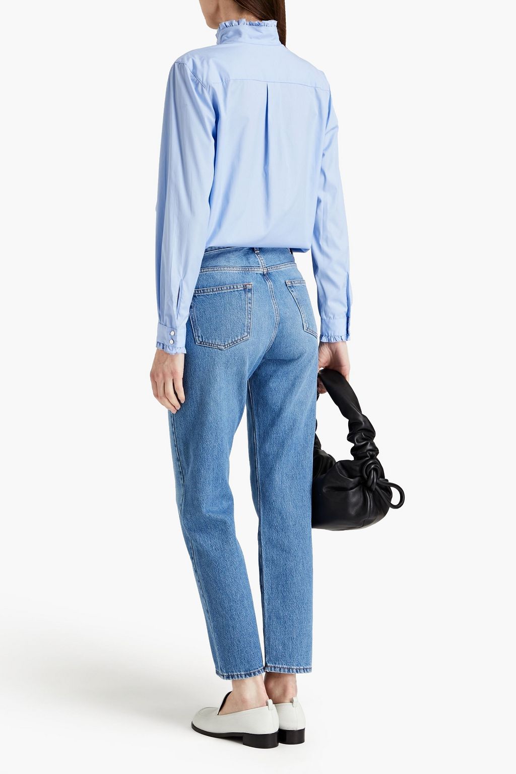 OFFICINE GÉNÉRALE Melody ruffle-trimmed cotton-poplin shirt